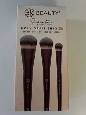 NEW! BK Beauty Holy Grail Trio Makeup Brush Set - Deep Burgundy